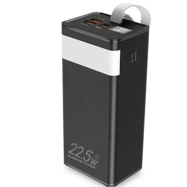 Повербанк LEVINO 50000 mAh з ліхтариком USB-C USB-A MicroUSB Чорний
