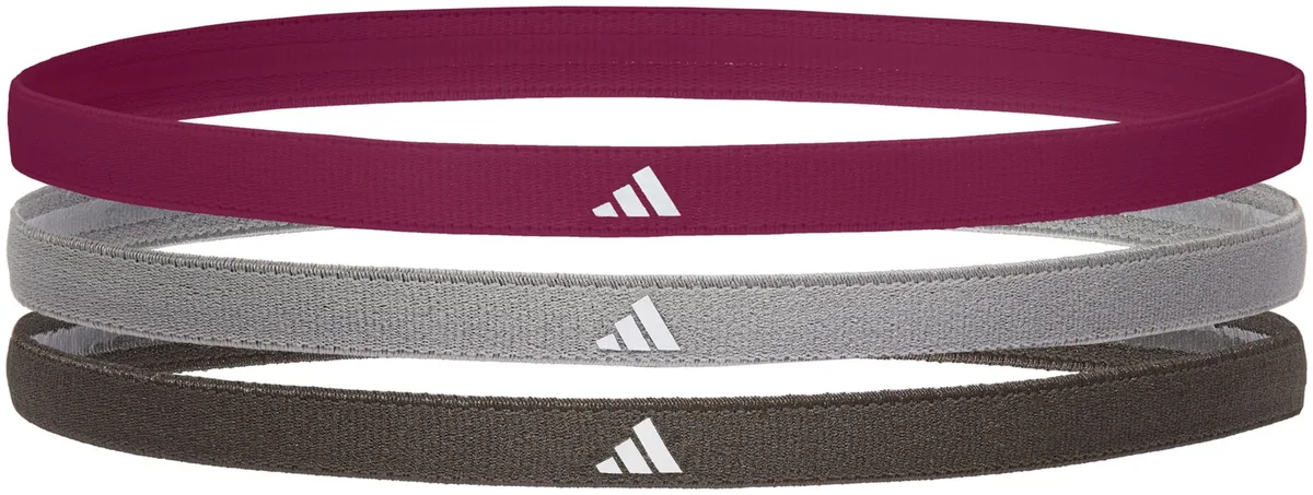 Пов'язки на голову Adidas 56% поліестер 25% латекс 19% еластомер чорний сірий бордовий One Size