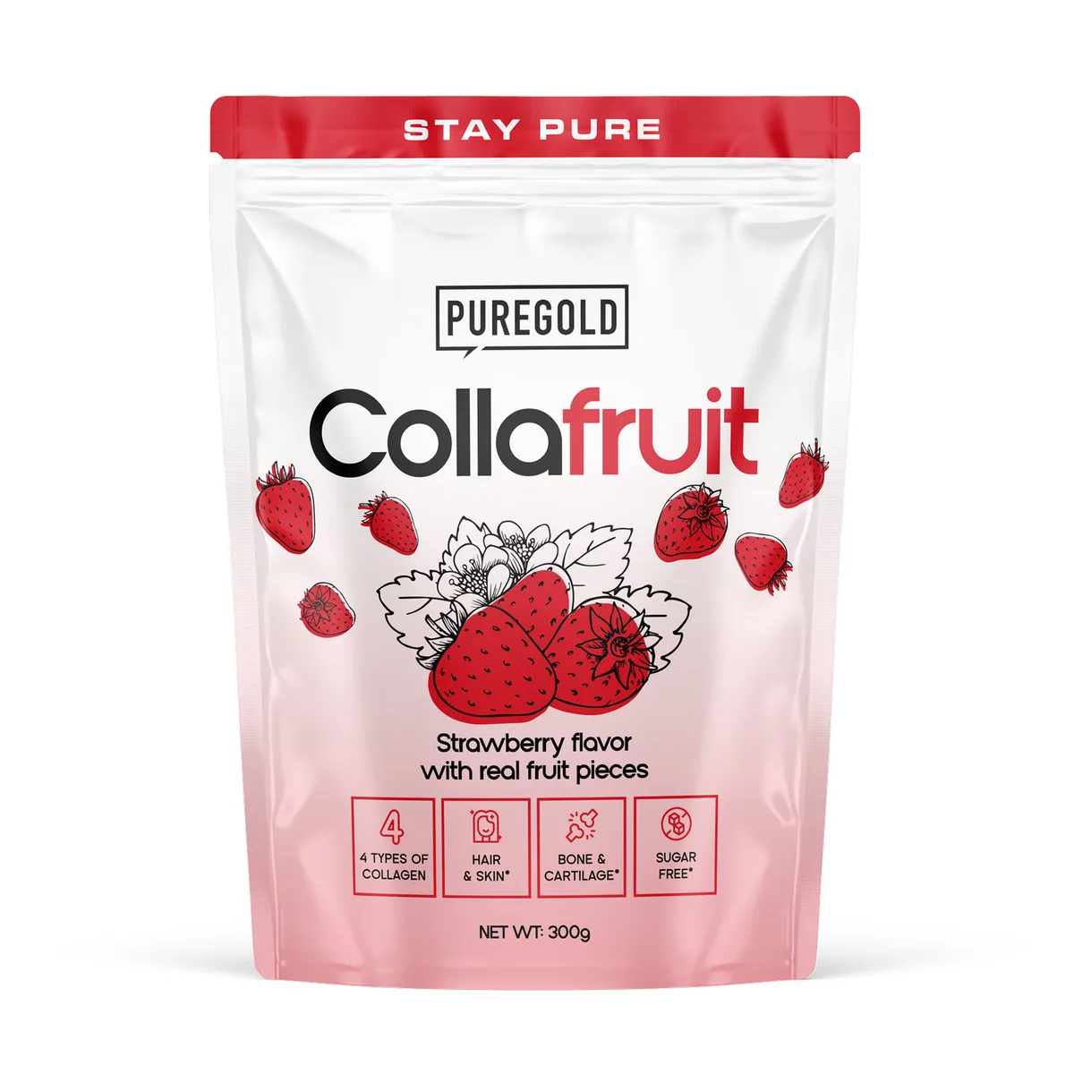CollaFruit 300 г Порошок колагену зі смаком полуниці