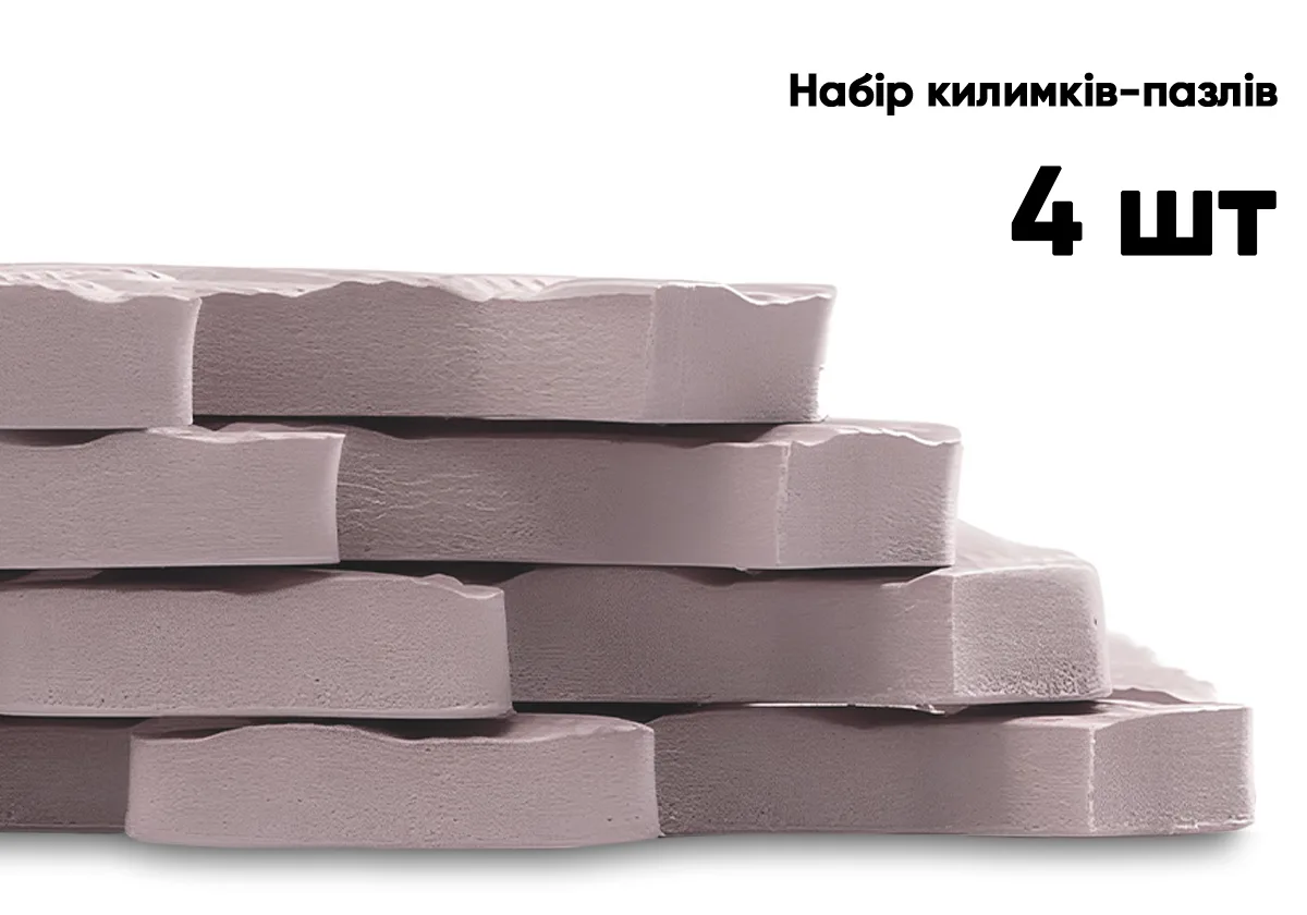 Татамі мат EasyFit EVA 60х60 см бежевий 4 шт Ласточкин хвіст
