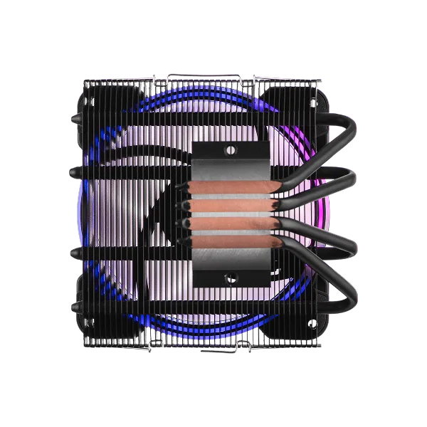 Процесорний кулер 2E GAMING Air Cool AC120T4-ARGB, LGA1851, 1700, 1200, 115x, 1366, AM5, AM4, AM3, AM3+, 4pin PWM, 3pin +5VARGB, TDP 130W