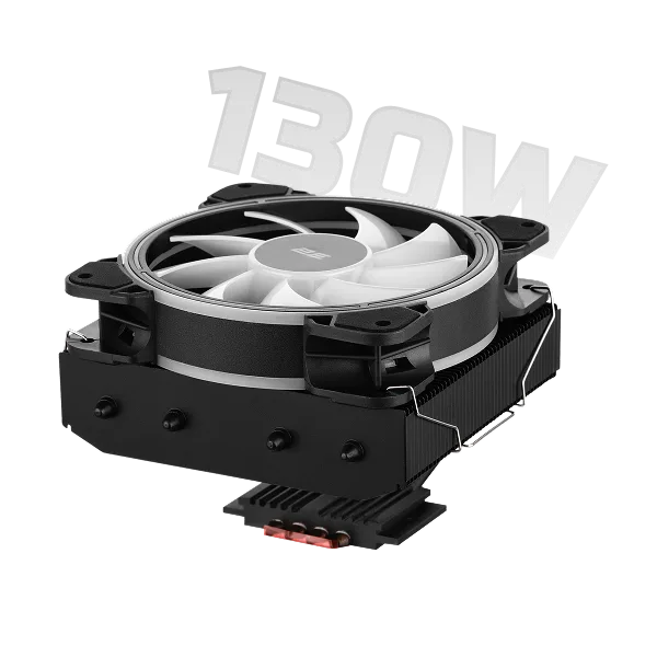 Процесорний кулер 2E GAMING Air Cool AC120T4-ARGB, LGA1851, 1700, 1200, 115x, 1366, AM5, AM4, AM3, AM3+, 4pin PWM, 3pin +5VARGB, TDP 130W