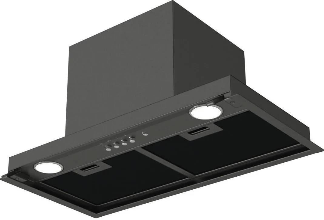 Витяжка Electrolux вбудована 60см 600м3/год чорна кухонна витяжка з LED підсвіткою рециркуляція