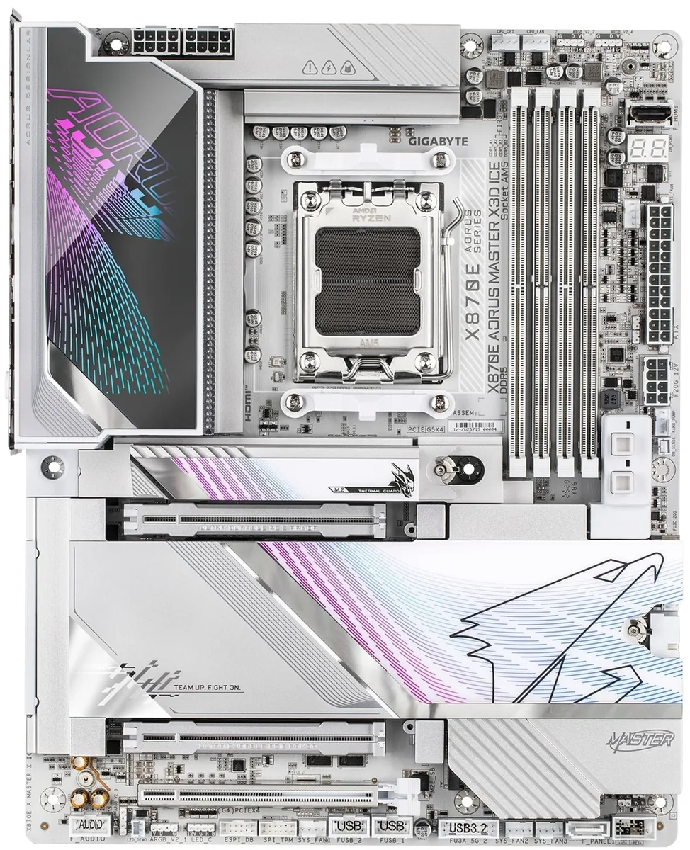 Материнська плата GIGABYTE ATX AM5 4xDDR5 256ГБ Wi-Fi 7 M.2 5.1 Звукова система