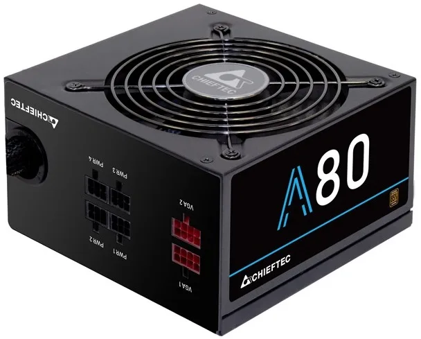 Блок живлення CHIEFTEC A-80  (650W), >85%, 120мм, 1xMB 24pin(20+4), 1xCPU 8pin(4+4), 4xMolex, 6xSATA, 2xPCIe 8pin(6+2), Modular