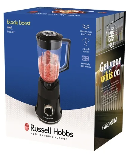 Стаціонарний блендер Russell Hobbs 750 Вт пластик 1,5 л чорний