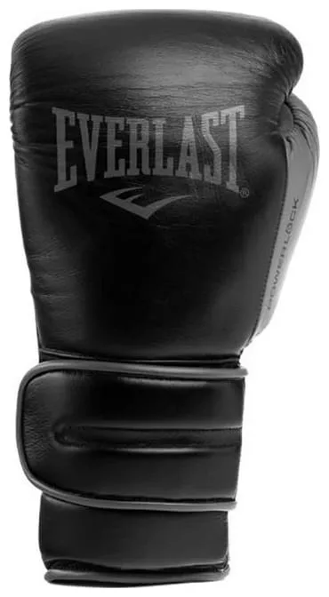 Боксерські рукавиці Everlast натуральна шкіра 16 унцій чорні унісекс