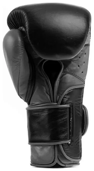 Боксерські рукавиці Everlast натуральна шкіра 16 унцій чорні унісекс