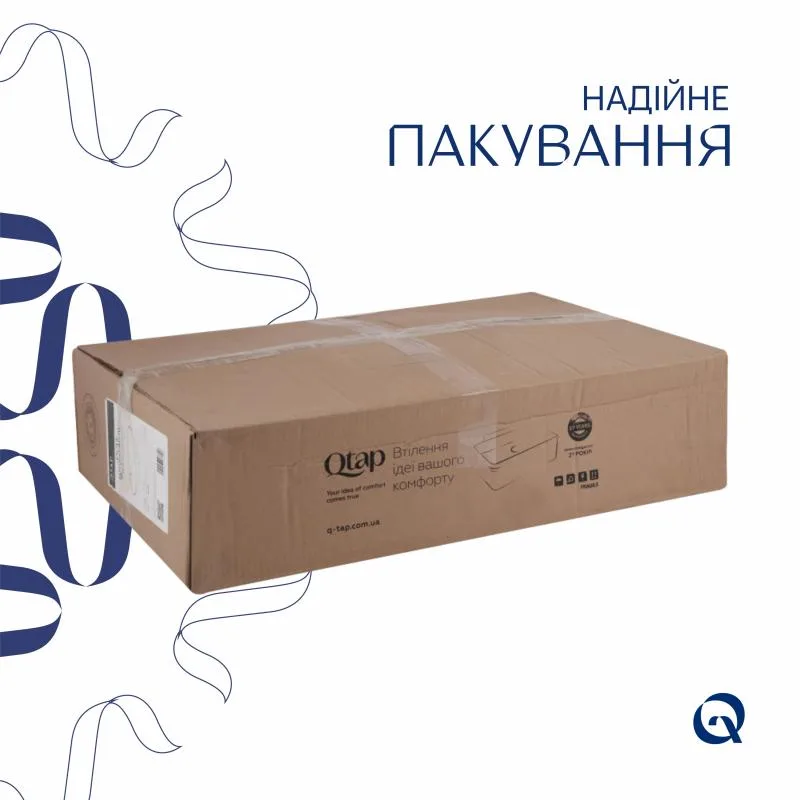 Раковина накладна овальна 635х420 мм керамічна глянцева біла Qtap Dove