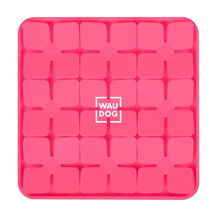 Коврик для поиска корма WAUDOG Silicone 20,5х20,5 см силиконовый розовый