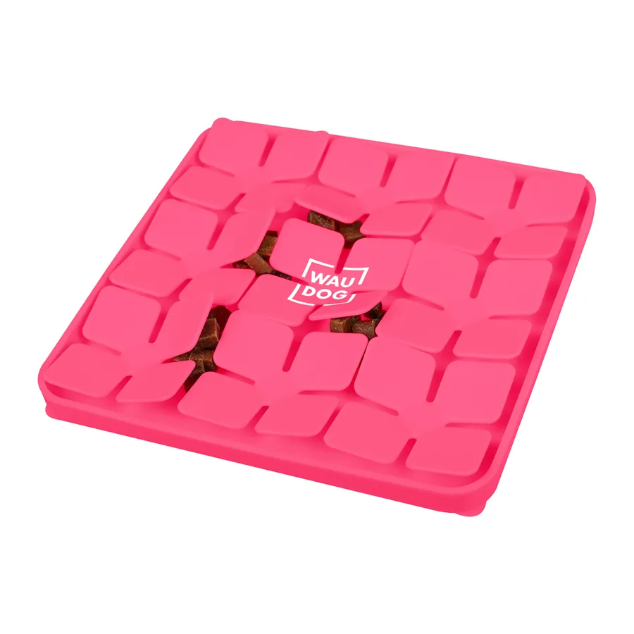 Коврик для поиска корма WAUDOG Silicone 20,5х20,5 см силиконовый розовый