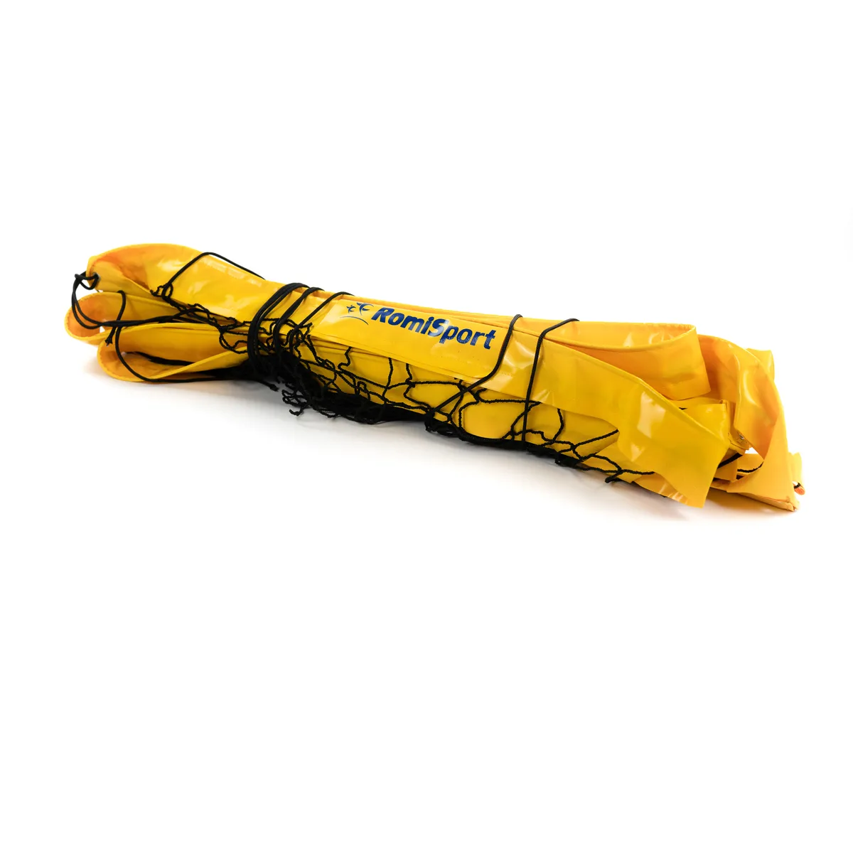 Сітка волейбольна Romi Sport 3 мм 9,5 м чорна жовта