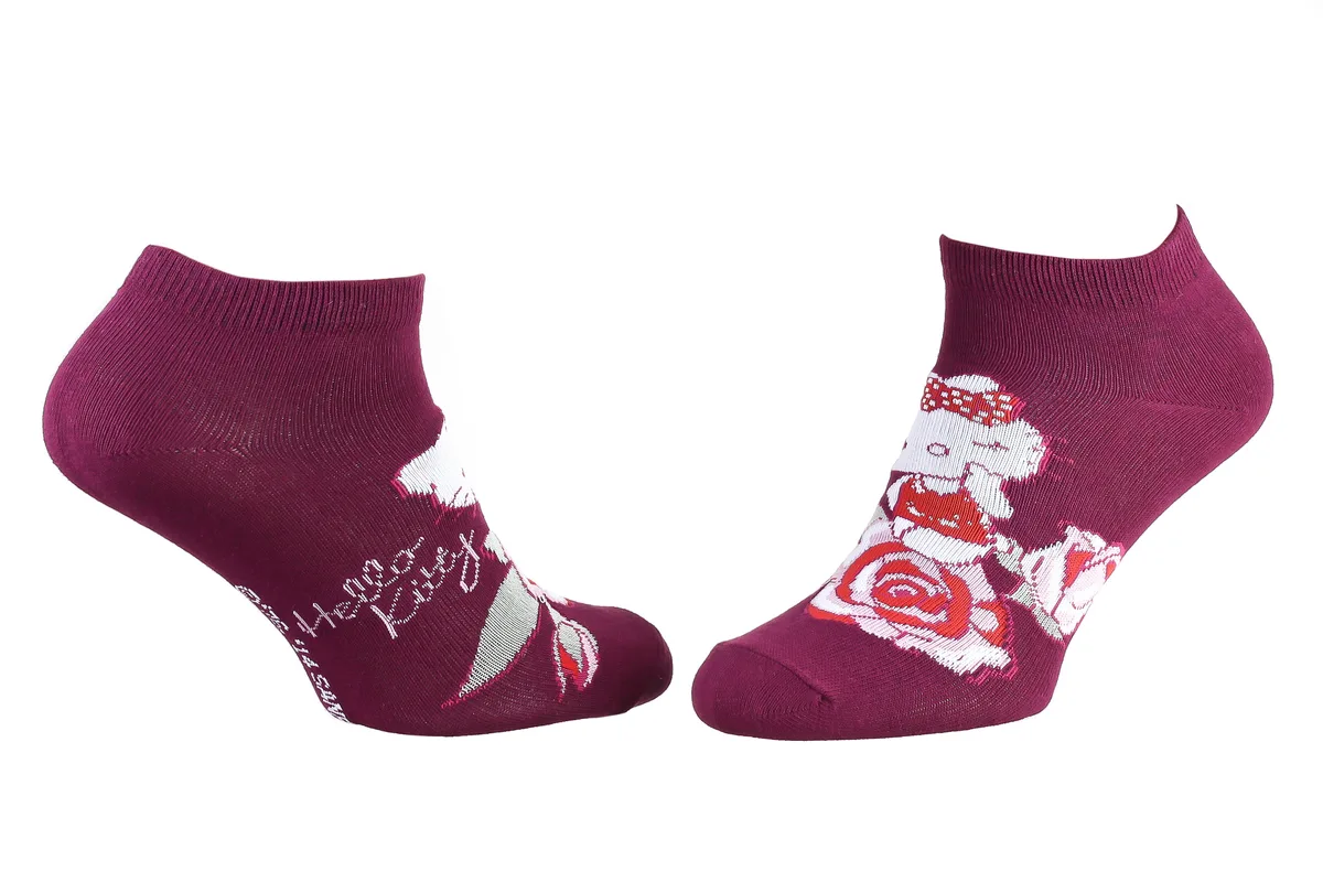 Шкарпетки HELLO KITTY 63% бавовна 35-41 бордовий