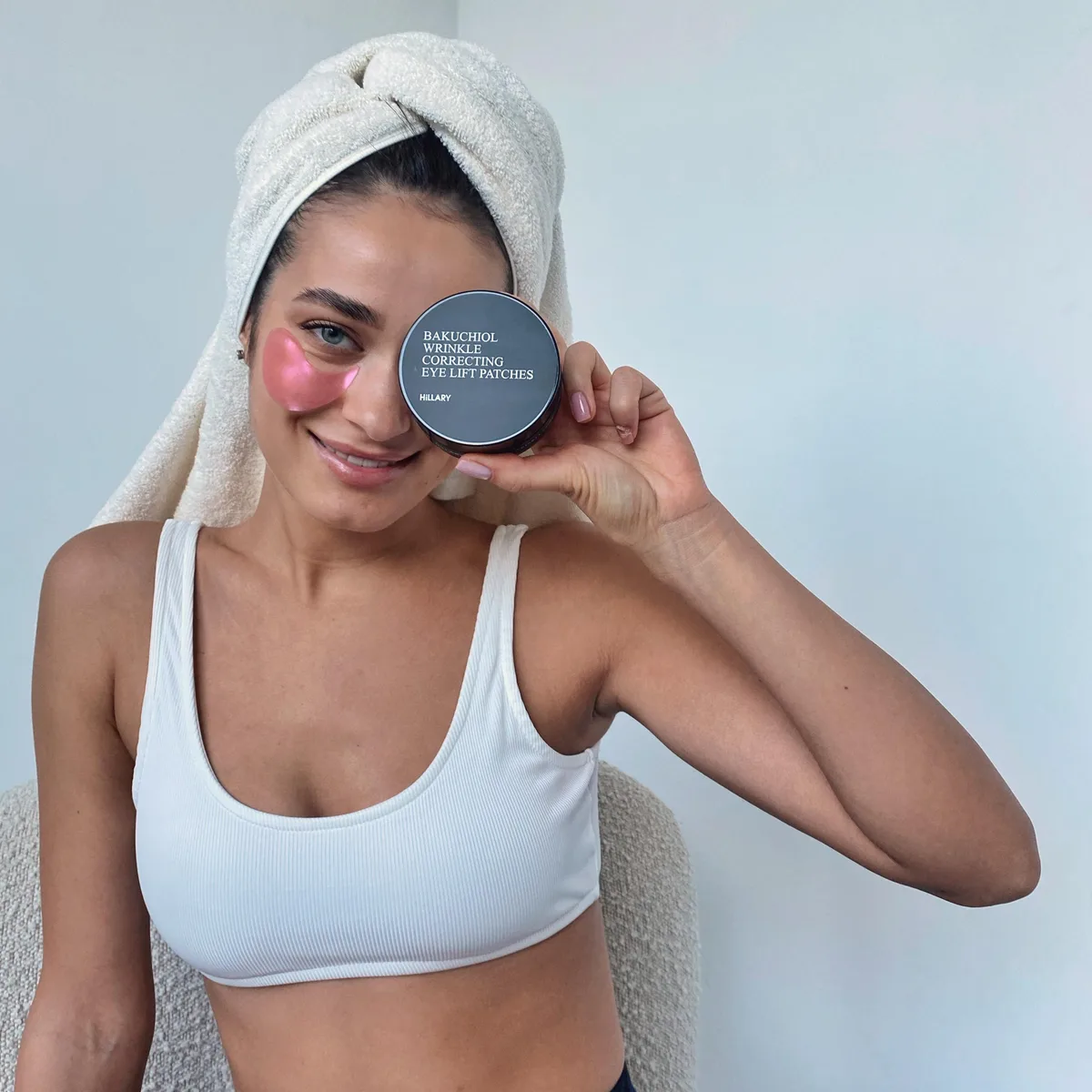 Розгладжувальні патчі з біо-ретинолом Hillary Bacuchiol Wrinkle Correcting & Eye Lift Patches, 60 шт