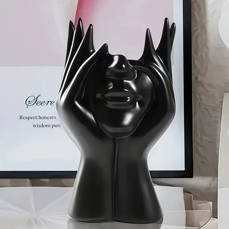 Ваза-органайзер Art Body пластик 17 см чорна