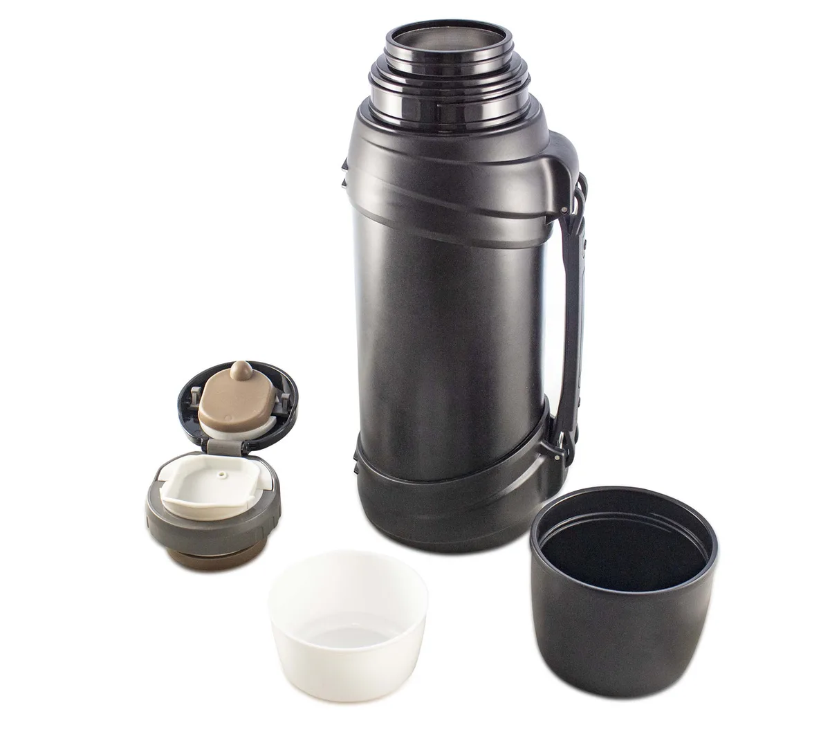 Термос Thermocafe нержавіюча сталь 2 л чорний