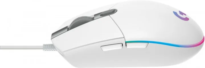 Миша Logitech оптична дротова середня 6 кнопок біла