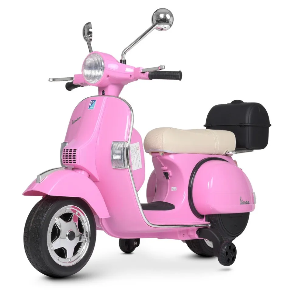 Дитячий електромобіль Мотоцикл Bambi M 4939EL-8 110х48х82 см еко-шкіра рожевий