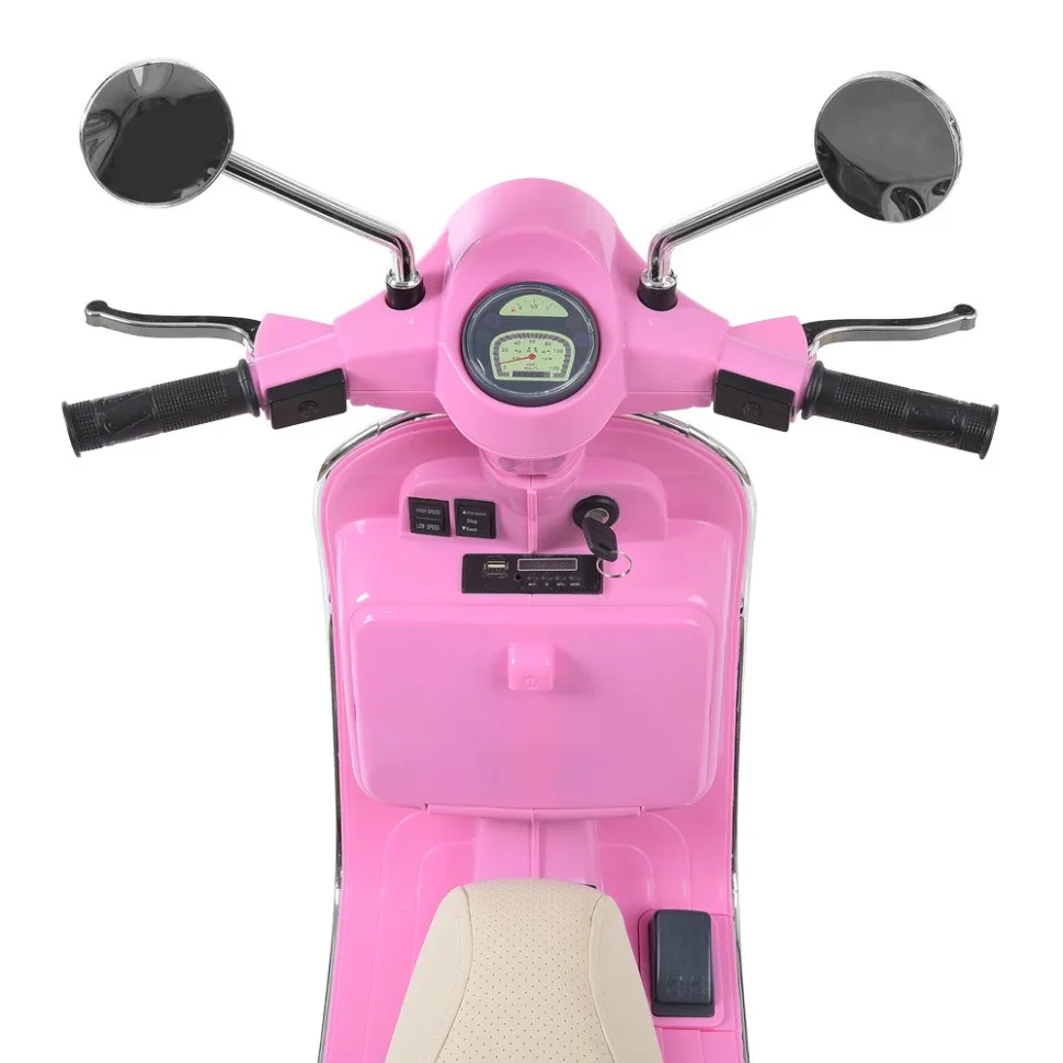 Дитячий електромобіль Мотоцикл Bambi M 4939EL-8 110х48х82 см еко-шкіра рожевий