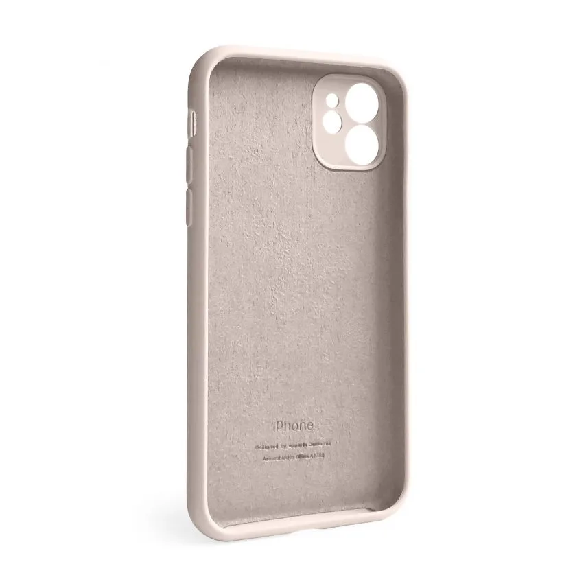 Чохол силіконовий для Apple iPhone 11  закрита камера рожевий