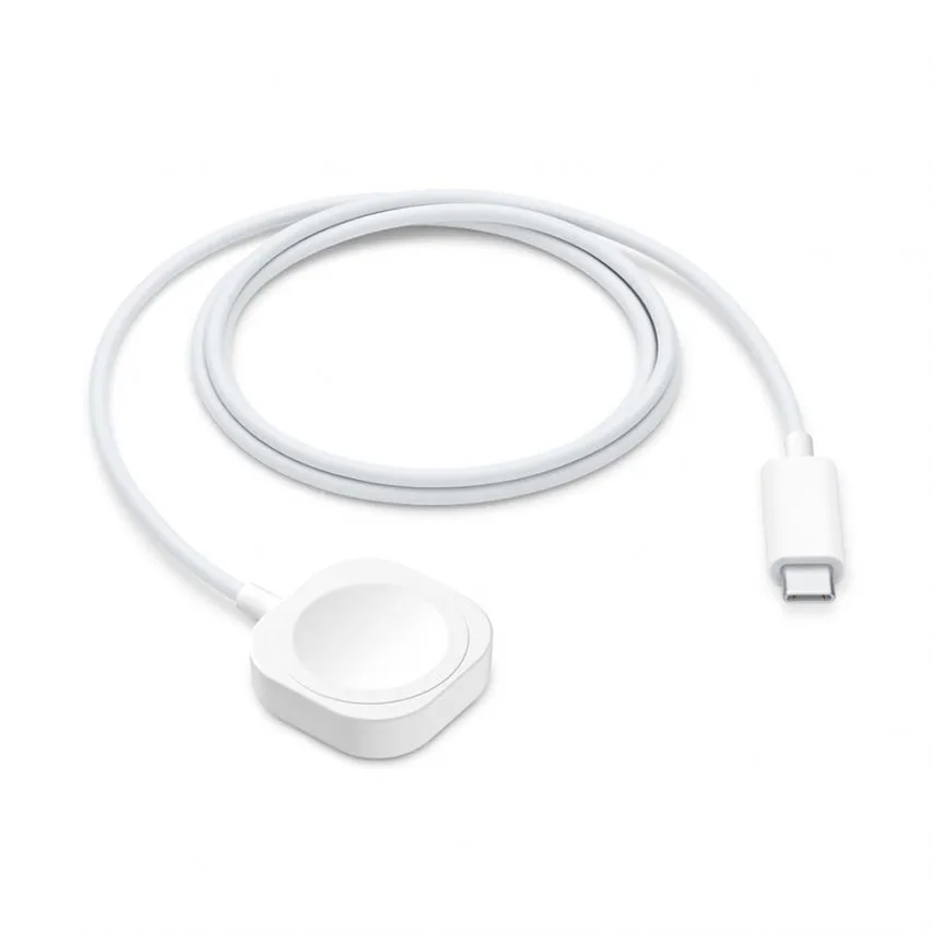 Бездротовий зарядний пристрій Apple Watch Type-C 5W 1м пластик білий