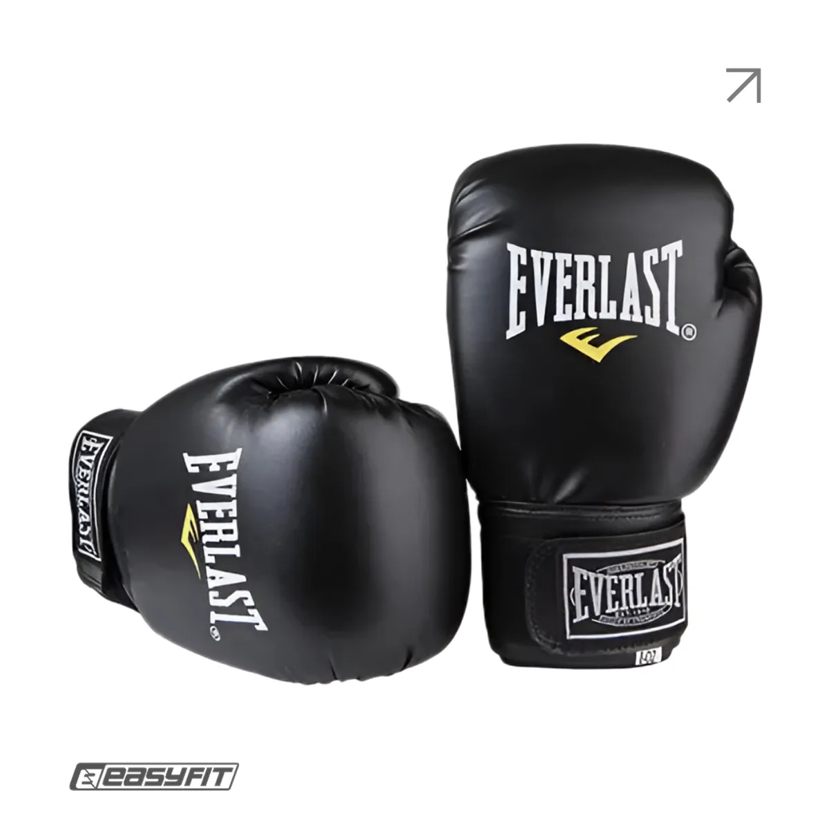 Боксерские перчатки Everlast PU-кожа 10 унций черные EasyFit