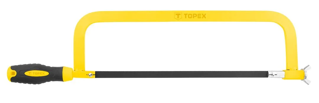 Ножівка для металу TOPEX, 300 мм, 24 зубці на дюйм, дерев'яне руків'я.