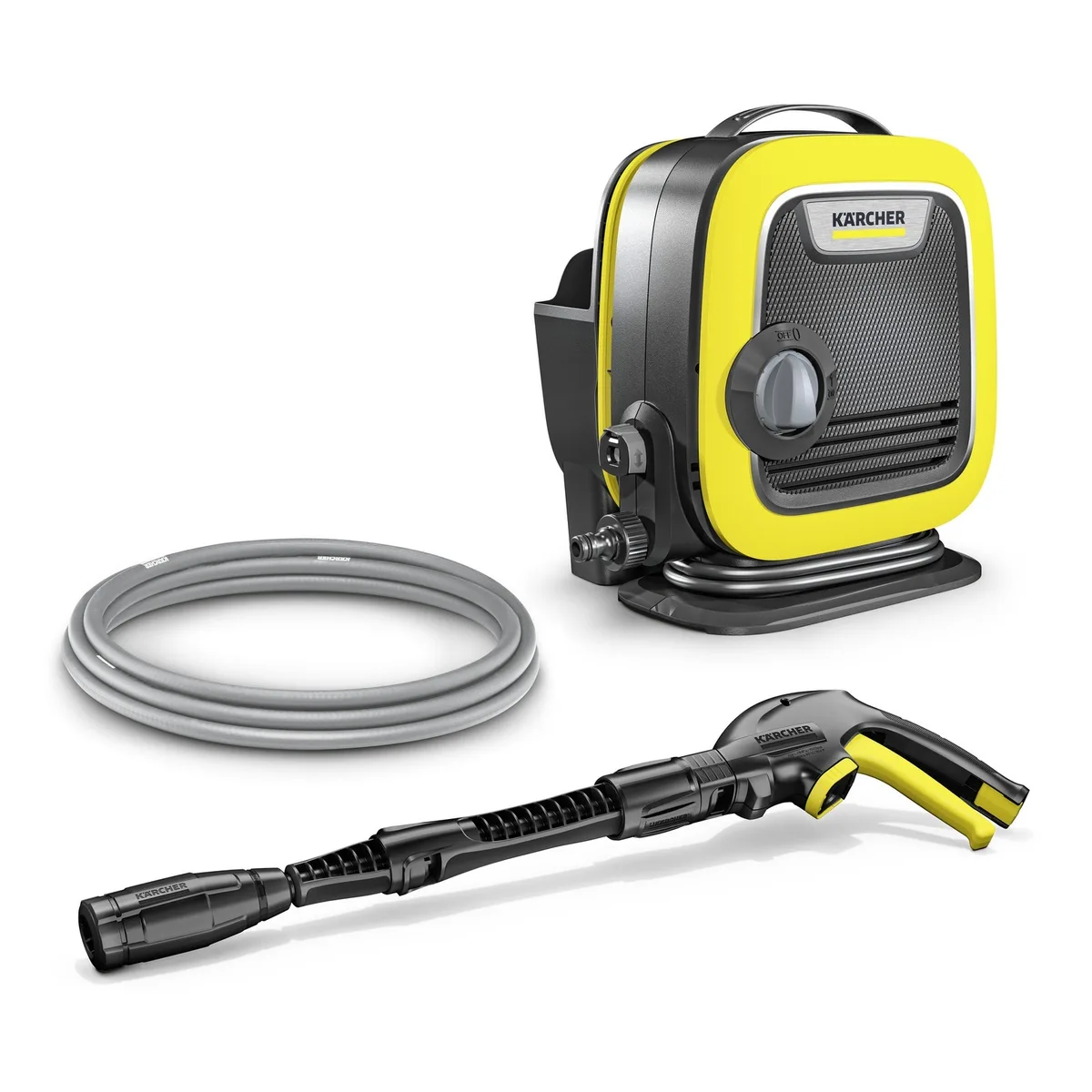 Високопродуктивна мийка під тиском Karcher K Mini 1400Вт, 110бар, 360л/год, шланг 5м, вага 3.9кг.