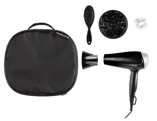Фен Remington 2200 Вт черный с диффузором и концентратором 29,5х21,7 см