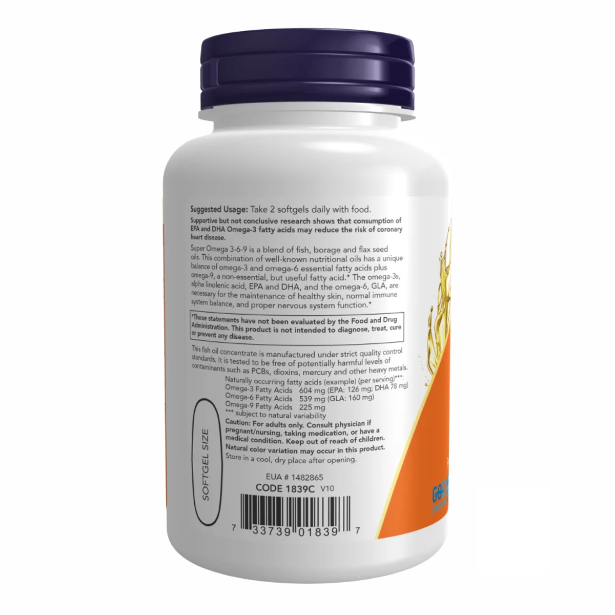 Super Omega 3-6-9 Now Foods желатин 1200 мг 90 капсул на українську мову буде: 

Супер Омега 3-6-9 Now Foods желатин 1200 мг 90 капсул.