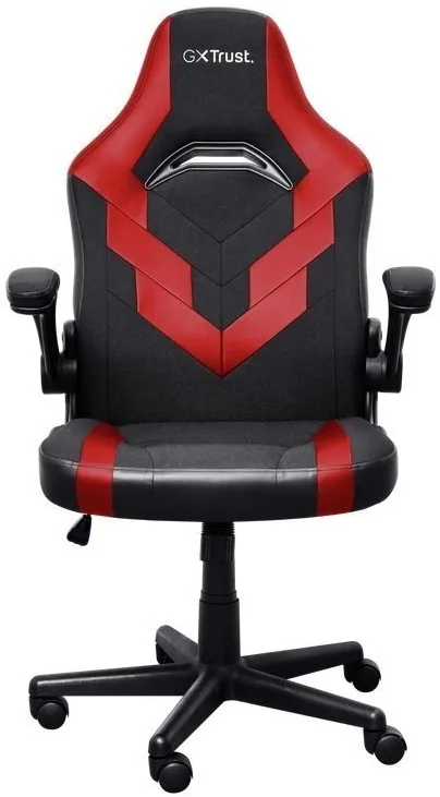 Крісло Trust GXT703R Riye, ПУ шкіра, Foldable Armrests, червоний