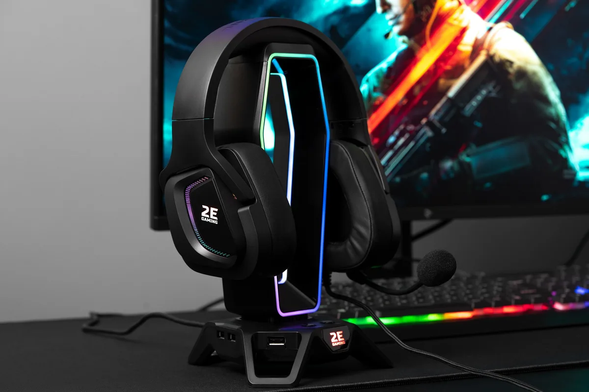 Игровая гарнитура 2E GAMING HG340, 7.1, USB-A, RGB, 2м, черная