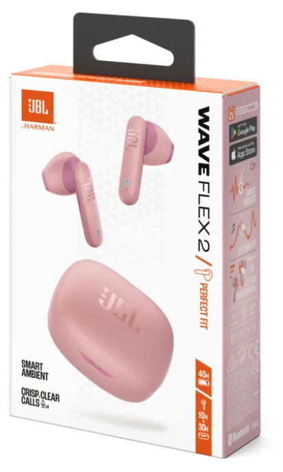 Гарнітура JBL бездротова вкладиші 12 мм пластикова рожевий