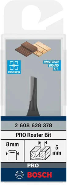Фреза пазова Bosch Professional з однолезовим ріжучим елементом Std S8 D5 L12.7