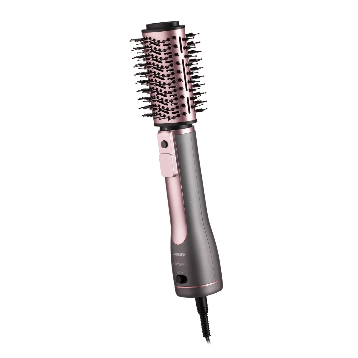 Фен-щетка ARDESTO Brush Pink Touch, 1200 Вт, 2 скорости, 2 температурных режима, LED-дисплей, функция ионизации, 4 насадки
