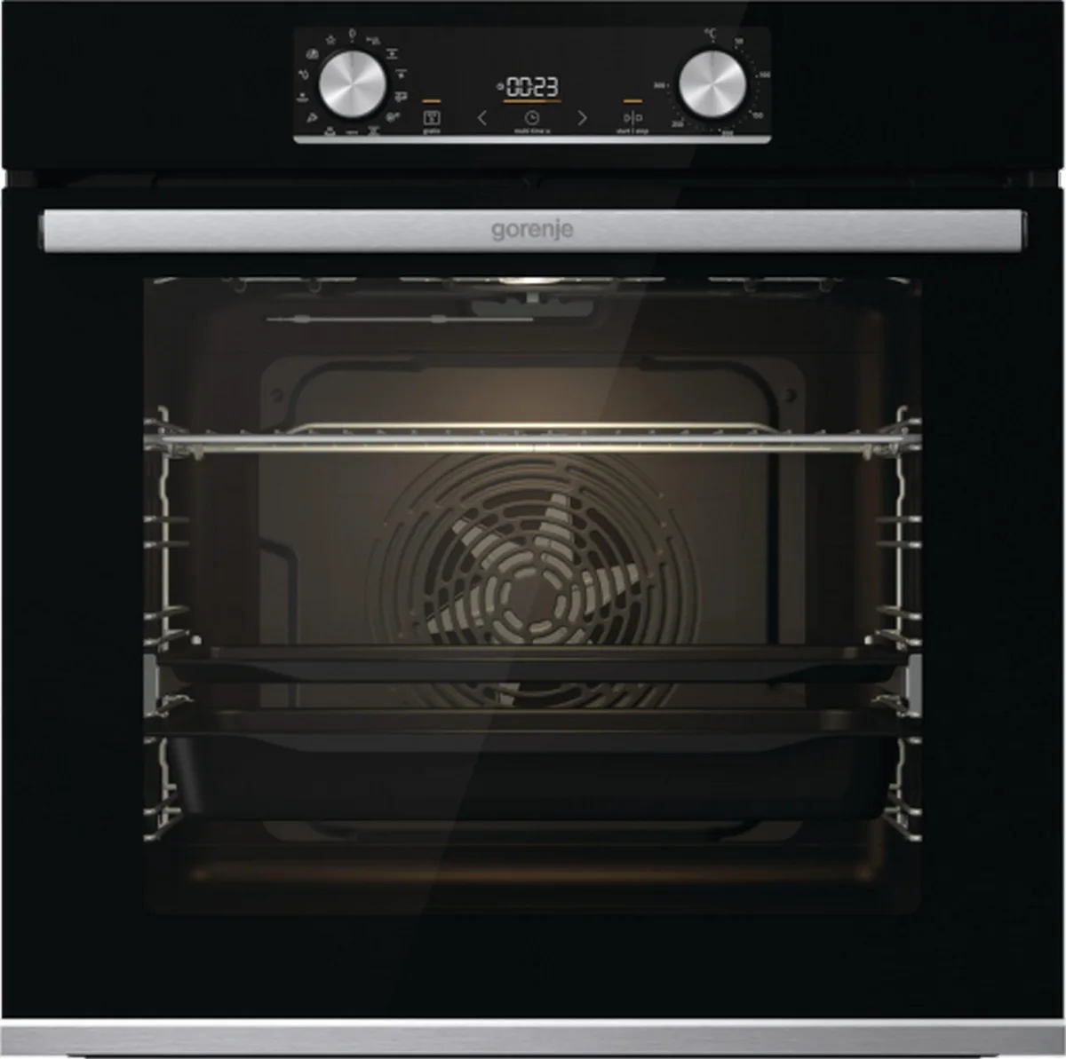 Духова шафа Gorenje електрична 77л чорна A+ без жиру дисплей