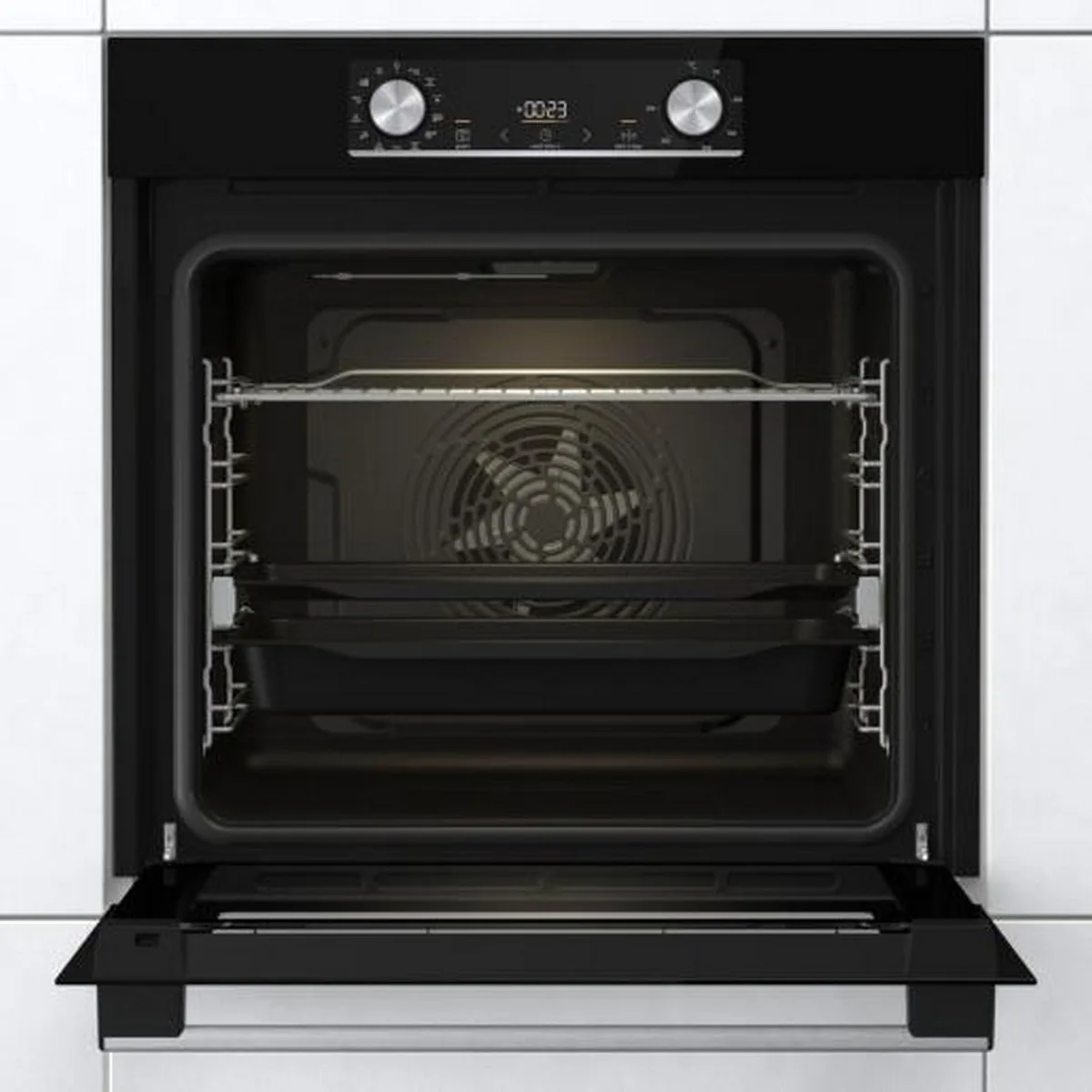 Духова шафа Gorenje електрична 77л чорна A+ без жиру дисплей