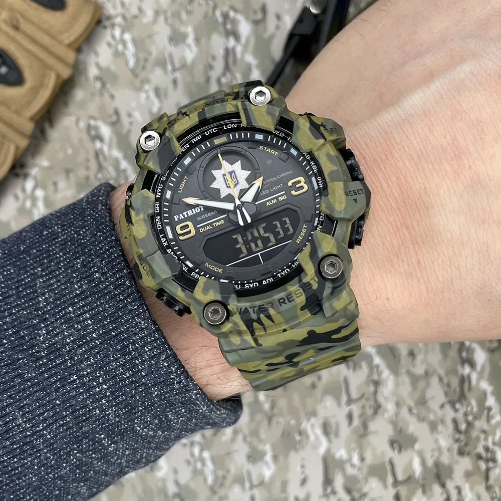 Наручні годинники Patriot полімер 72 г зелені камуфляж