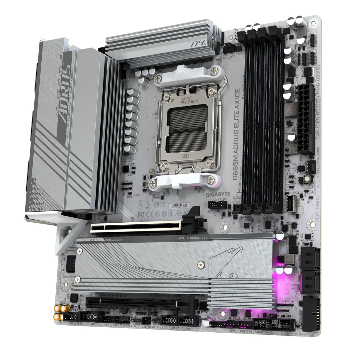 Материнська плата GIGABYTE B650M micro-ATX DDR5 256ГБ Wi-Fi 6E HDMI DP