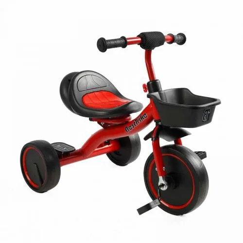 Трехколесный велосипед Best Trike с металлической рамой для детей от 75 до 100 см с резиновыми колесами.