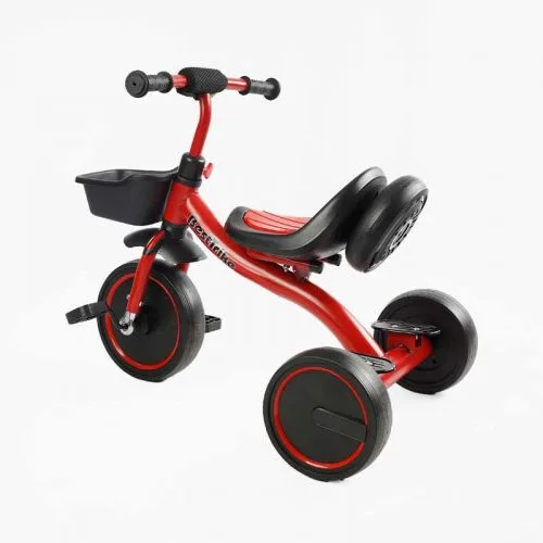 Трехколесный велосипед Best Trike с металлической рамой для детей от 75 до 100 см с резиновыми колесами.