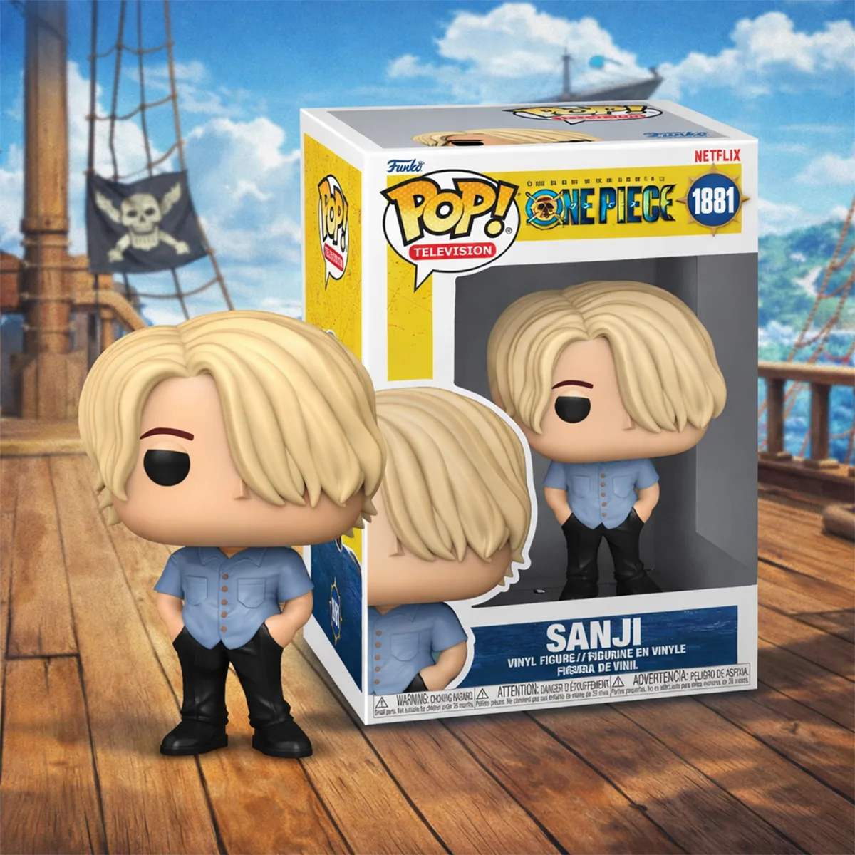 Ігрова фігурка Funko POP! вініл 9,6 см Санджі Великий куш