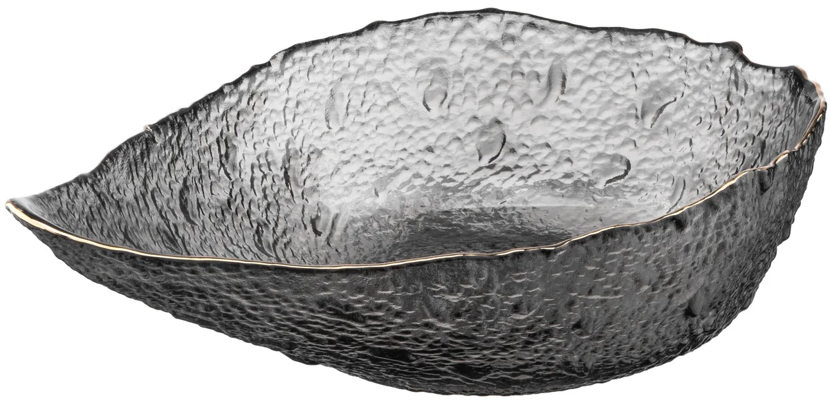 Салатник ARDESTO Leaf, 215 см, стекло, антрацитовый