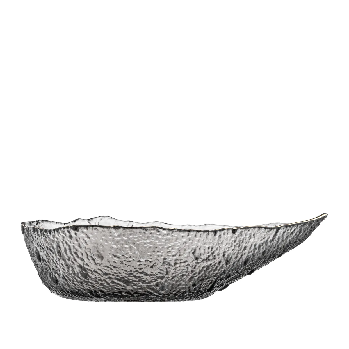 Салатник ARDESTO Leaf, 21.5 см, скло, антрацитовий.