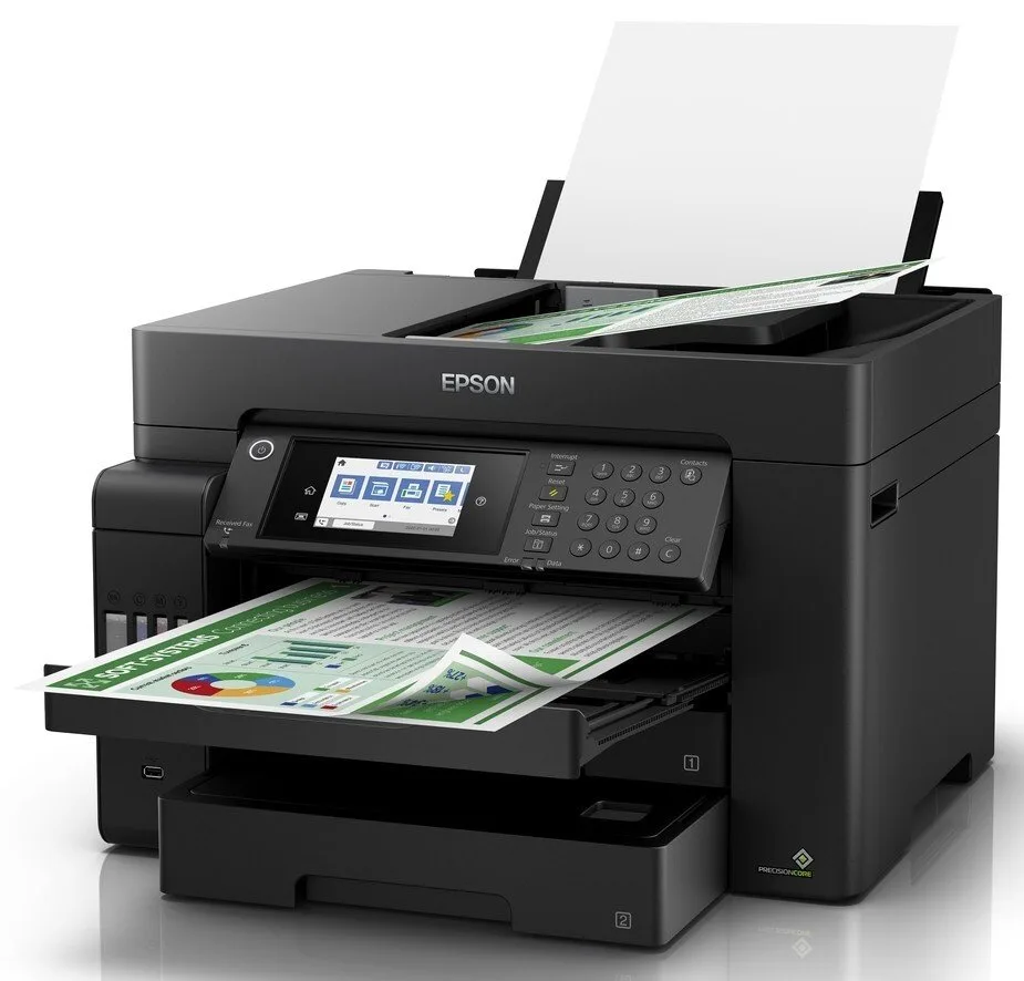 БФП ink color A3 Epson EcoTank L15150 32_22 ppm Fax DADF Duplex USB Ethernet Wi-Fi 4 inks Pigment