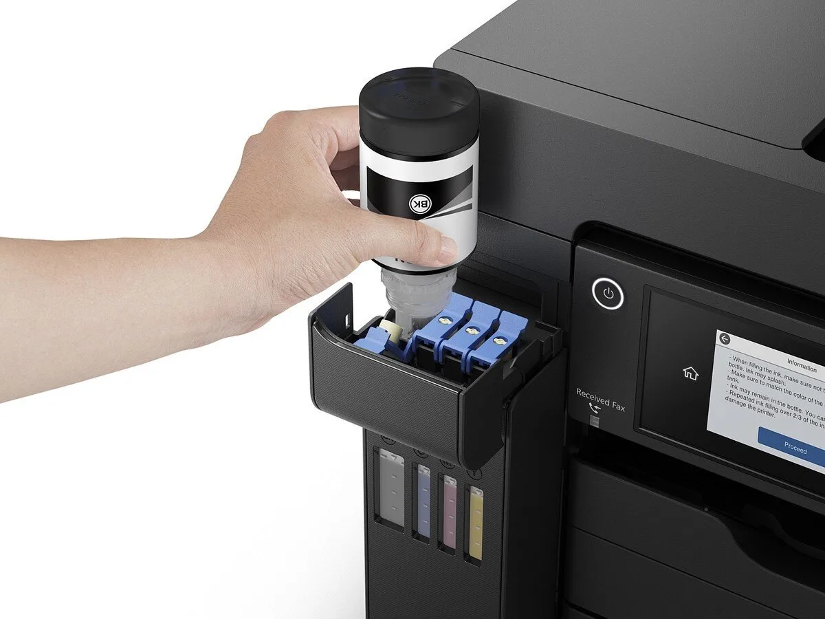 БФП ink color A3 Epson EcoTank L15150 32_22 ppm Fax DADF Duplex USB Ethernet Wi-Fi 4 inks Pigment