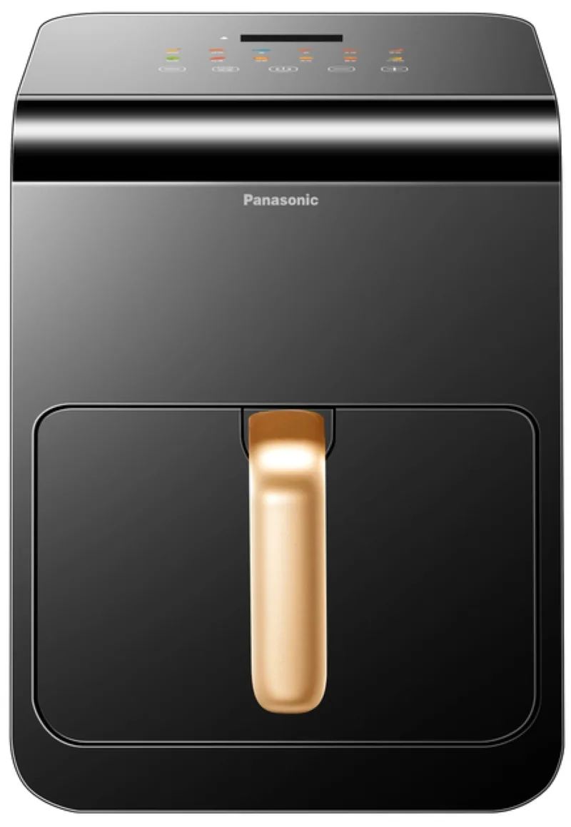 Мультифункційна піч Panasonic 1450 Вт, ємність 6 л, сенсорне керування, 11 автоматичних програм, пластиковий корпус, чорний з сині