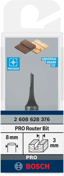 Фреза пазова Bosch Professional з одним лезом Std S8 D3 L8 заміна на: "Фреза для пазів Bosch Professional з однолезовим стандартни