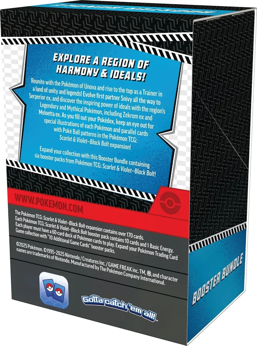 Колекційна карткова гра Pokemon: Black Bolt Booster Bundle SV10.5
