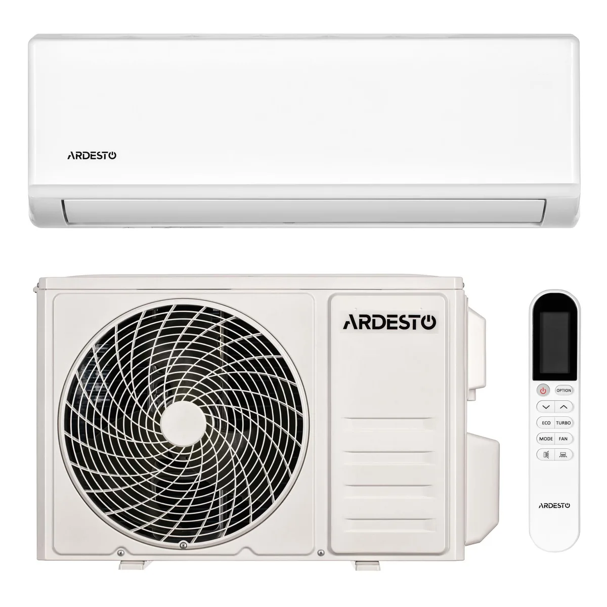 Кондиціонер ARDESTO ARD-E24-R32, 70 м2, on/off, 24000 BTU, 645 кВт, A/A, -7°C, R32, білий